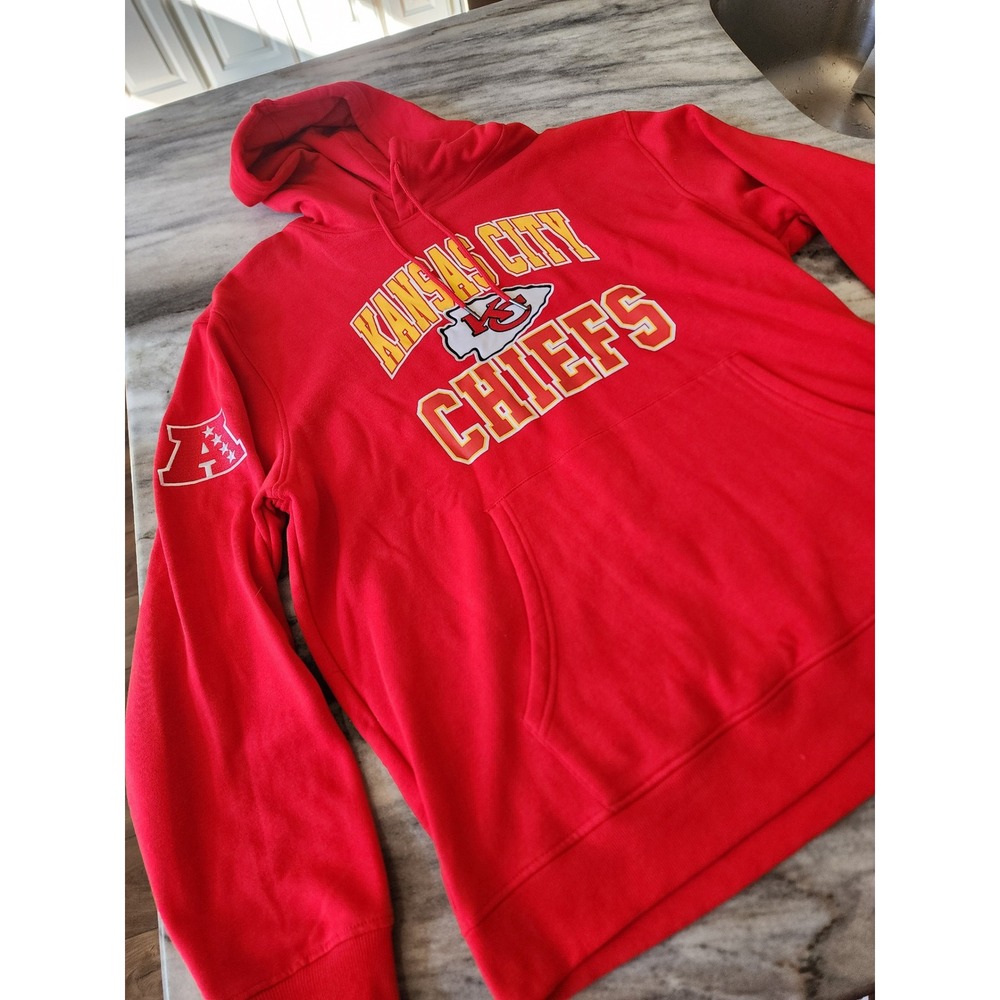 Starter Mens Kansas City Chiefs NFL Hoodie Red Graphic Sweatshirt XXL